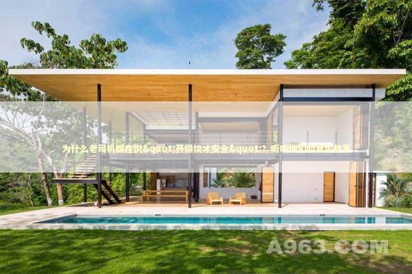 为什么老司机都在说"开得快才安全"？听听他们的真实故事